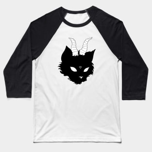 Cat with diamond and horns Baseball T-Shirt